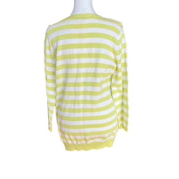 PENDLETON Lime Green Striped Cardigan - Picture 3 of 5